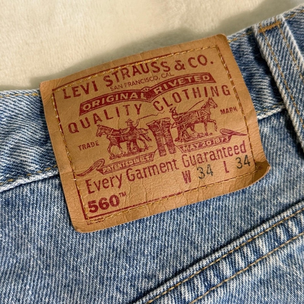 Men's Levi's 560 Jeans Spray Paint Graffiti Art W34 L34 Levis Streetwear Vintage - Picture 6 of 8